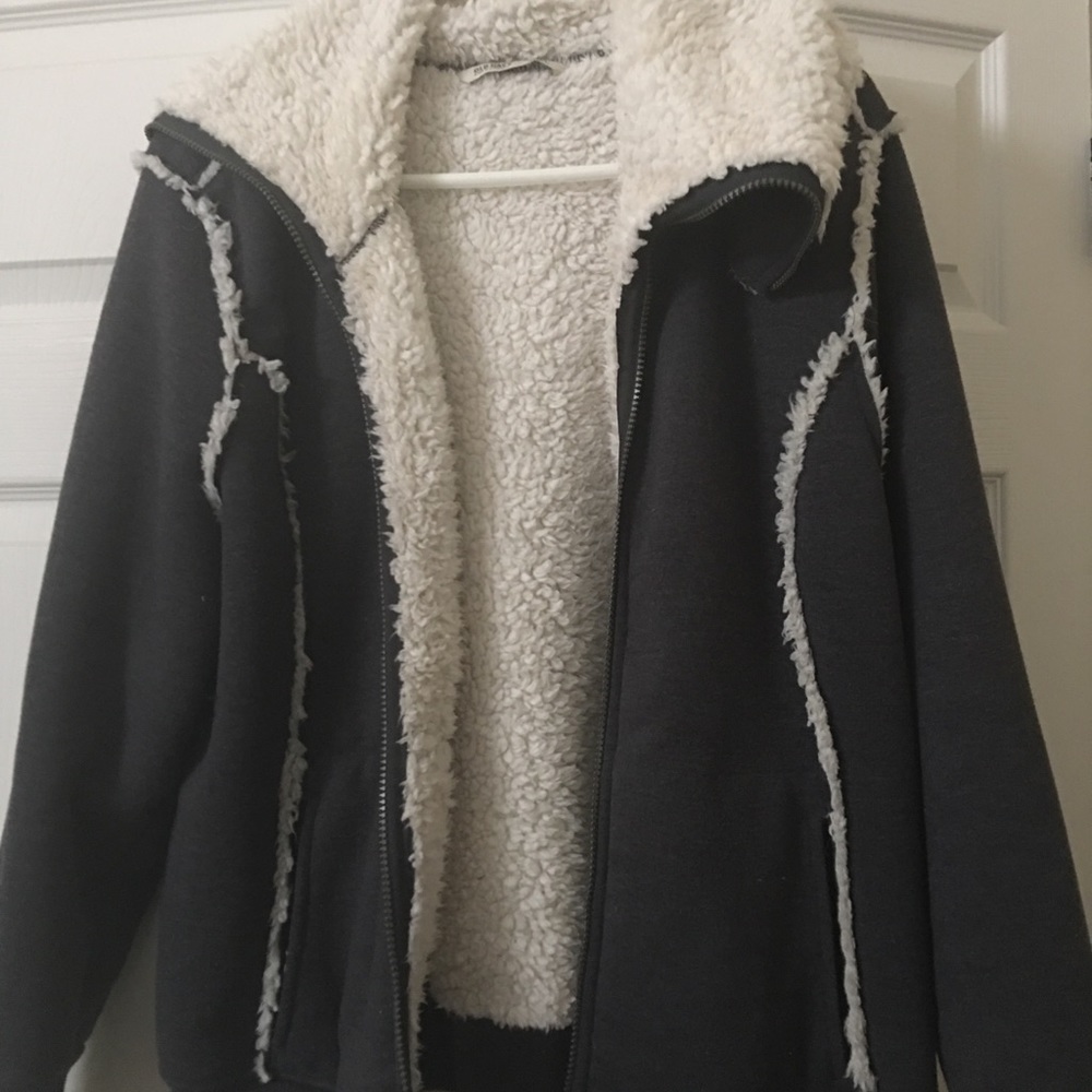 Sherpa liner zip jersey jacket